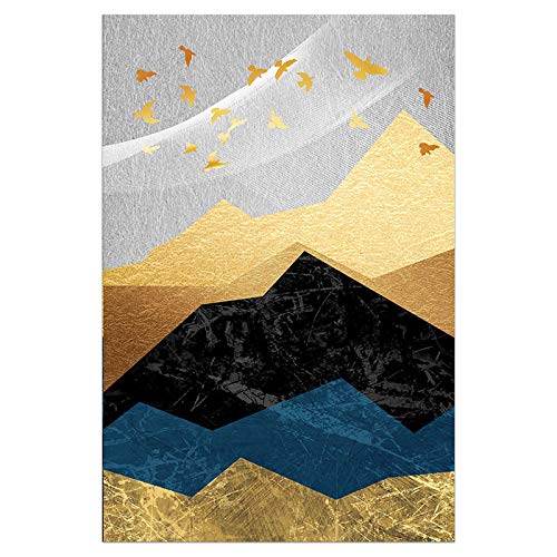 Affiche impression salon géométrique moderne et grand tableau triptyque montagne abstrait - 3