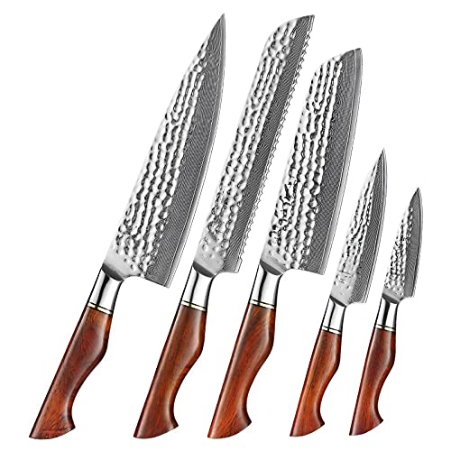 Set Cuchillos Cocina 5 Piezas Acero Inox