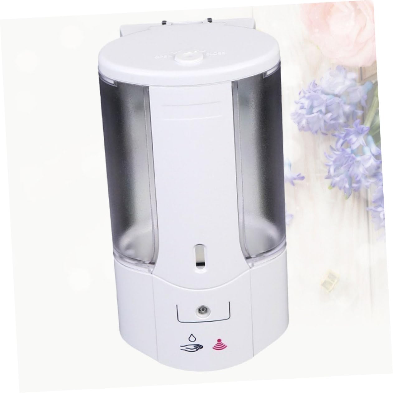 Distributore Automatico di Sapone a Parete, 400ml, Abs Bianco
