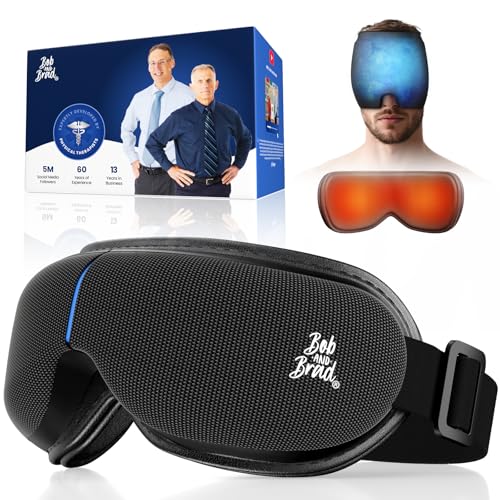 BOB AND BRAD Eye Massager with Heat and Cooling Fathers Day Dad Gifts for Men, FSA Eligible HSA, EyeOasis 3 Elite Eye Massager for Migraine Relief, Heated Face Massager for Dry Eye Migraine Relief