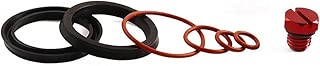iFJF Fuel Filter Head Primer Seal Rebuild Kit and Air Bleeder Screw for 2001-2013 GM Duramax Fuel Filter Housing -Aluminum Screw(Red) - coolthings.us