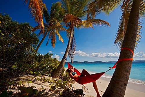 Eno Singlenest Hammock - Lightweight, 1 Person Portable Hammock - For Camping, Hiking, Backpacking, Travel, A Festival, Or The Beach - Seafoam/Navy #TOP6