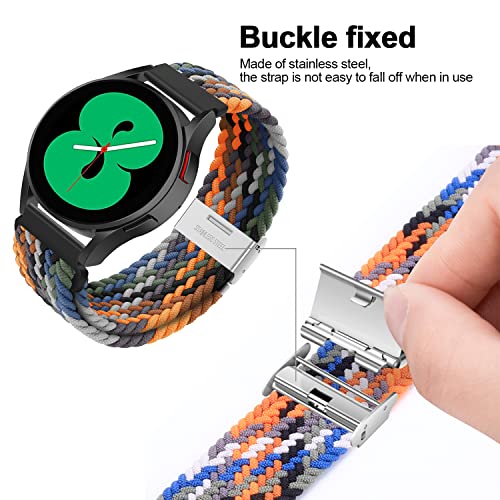 Image of XMUXI 20mm Braided Watch Straps Compatible with Samsung Galaxy Watch 6 Classic Strap 43mm 47mm /Galaxy Watch 7 6 5 4 Nylon Solo Loop Replacement Watch Band for Amazfit GTS 4 (No Watch)