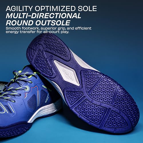 Image of Nivia Super Court 3.0 Badminton Shoes for Men, Duofoam Midsole, Seamless Mesh Upper, Non-Marking Sole, Indoor Court Shoes for Badminton, Volleyball, Squash, Table Tennis, Pickelball