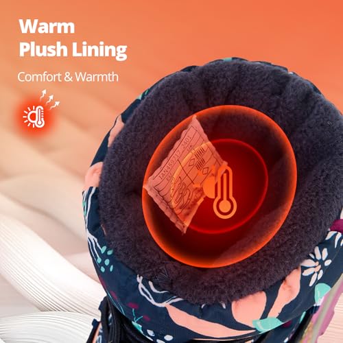 Boys Girls Snow Boots Waterproof Slip Resistant Winter Outdoor Warm Shoes for Toddler Little Kids3