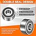 uxcell 3Pcs 3206-2RS/5206-2RS Double Row Sealed Angular Contact Ball Bearing, 30 x 62 x 23.8mm Ball Bearings for Electric Motor, Pumps, Compressors, Agricultural Machinery