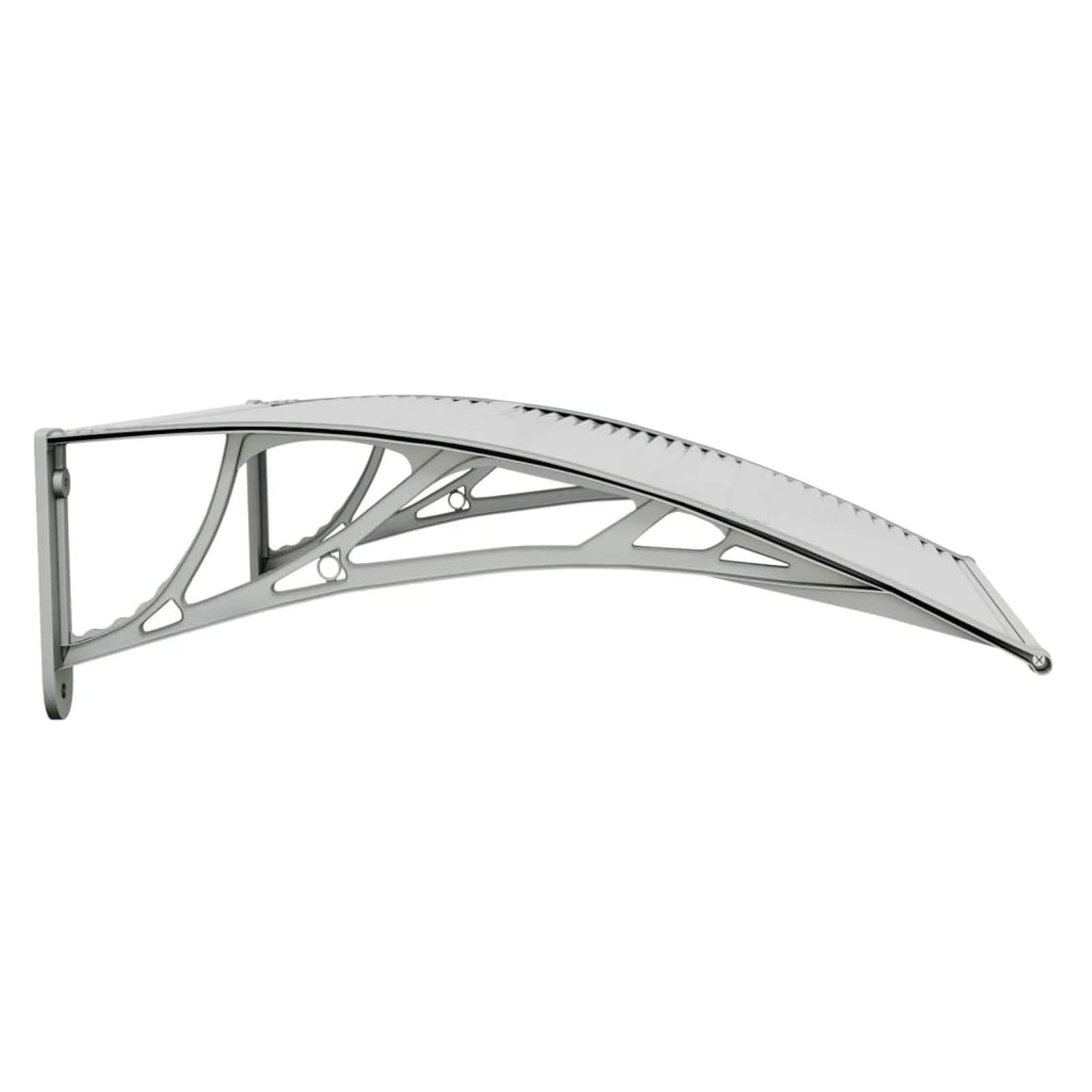 Marquesina Puerta policarbonato Gris y Transparente 80x80 cm, Marquesina Puerta Exterior, Tejadillo De Protección Marquesina, Marquesina para Ventanas, Tejadillo De Exterior Teja