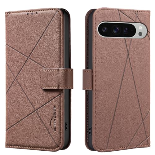 Étui portefeuille Google Pixel 10 PRO XL marron anti rayures