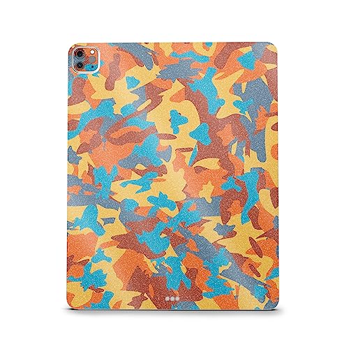 Image of MightySkins Carbon Fiber Skin Compatible with Apple iPad Pro 12.9 inch M2 6th Gen (2022) Full Wrap Kit - Retro Camouflage | Protective Durable Textured Carbon Fiber Finish | Easy to Apply Made in The USA