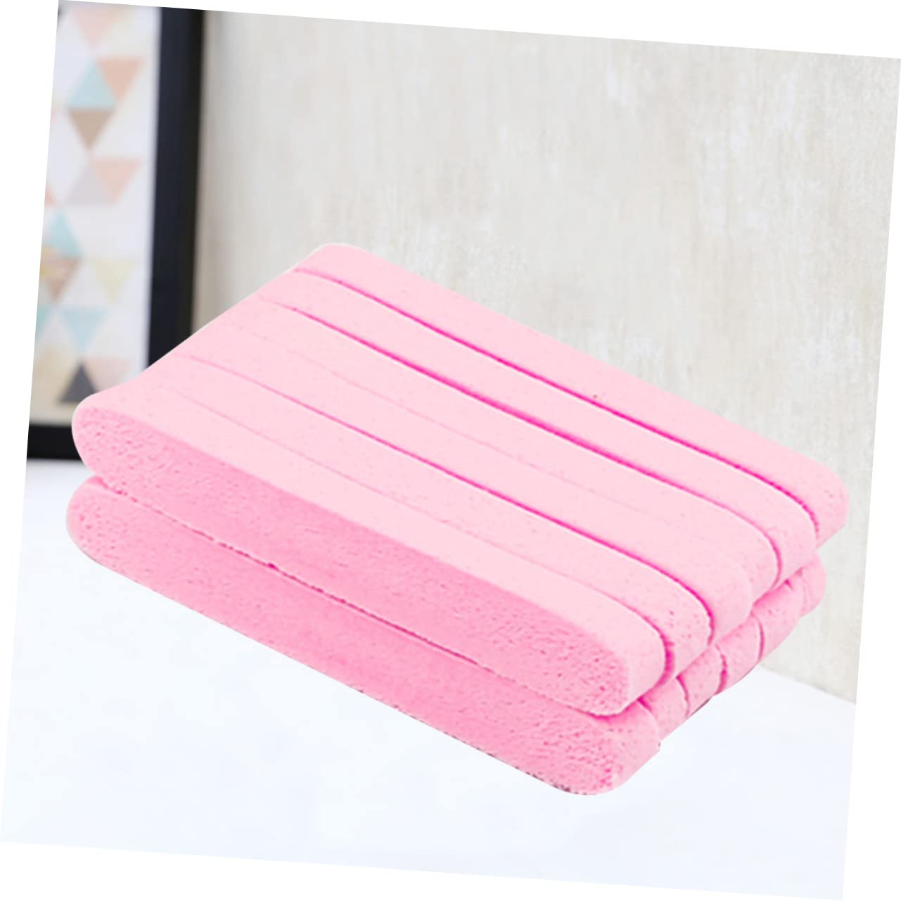 PartyKindom Exfoliating Facial Cleansing Sponges Soft Makeup Puff for Gentle Skin Scrubbing and Deep Cleaning for Travel and Daily Use Pink