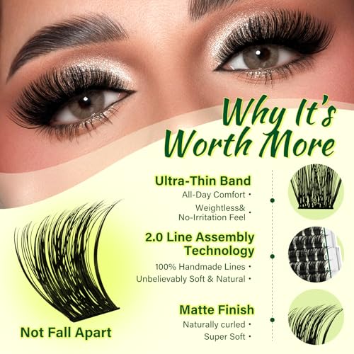 Image of KEYYOU Enchantress Lash Clusters Kit Full Volume Eyelashes for DIY Glam