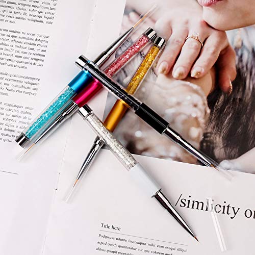 5 Stück Nagel Pinsel Set, Professionelle Nagel liner Pinsel Nagel Design Pinsel, Acryl Pinsel für Gel Nägel Nail Art… – Bild 3