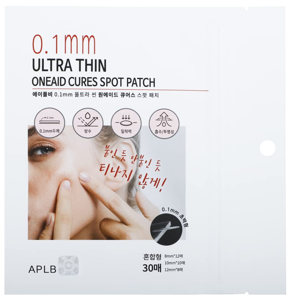 APLB0.1mm Ultra Thin One aid Cures Pimple Patch Hydrocolloid Spot Treatment, Blend with skin with invisibility, Facial Stickers- (30 patches)