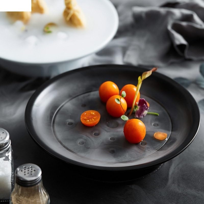 Piatti Cena Piatto di ghiaccio secco in ceramica Ristorante Stoviglie creative Piatto di sushi Piatti di salmone Piatti di sashimi Piatto di ghiaccio domestico Forniture Per Feste(B 9inch)