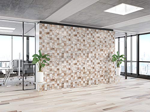 Image of DWELLSINDIA Wood Cubes Self Adhesive Wallpaper Waterproof, Scratch Resistant, Laminated 41x244 CM