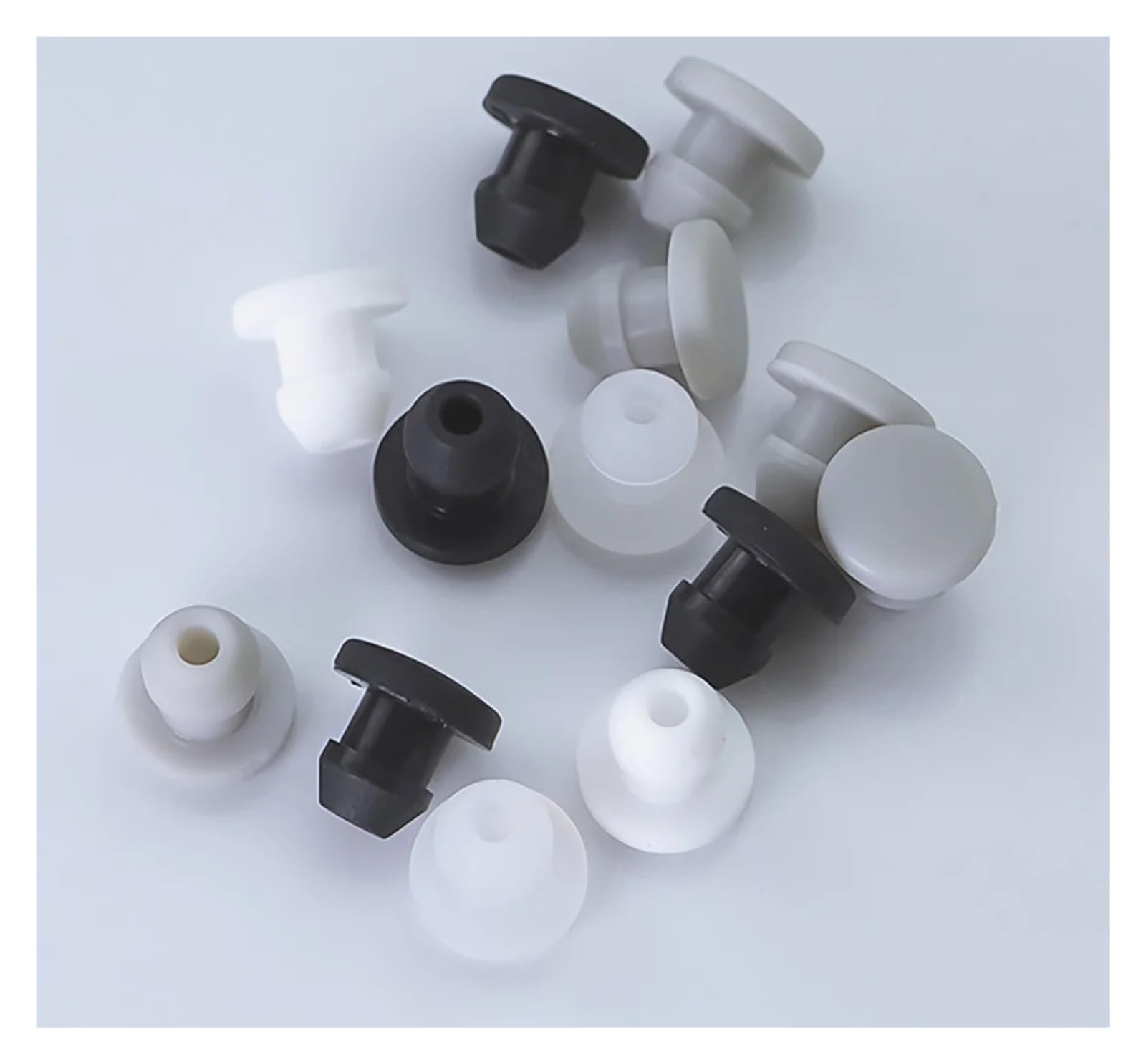 Czarna zaślepka otworu od 4,5 mm do 50,6 z silikonowej Wtyczka w kształcie litery T, uszczelka zatrzaskowa, uszczelnienie końcowe(5pcs,20mm)