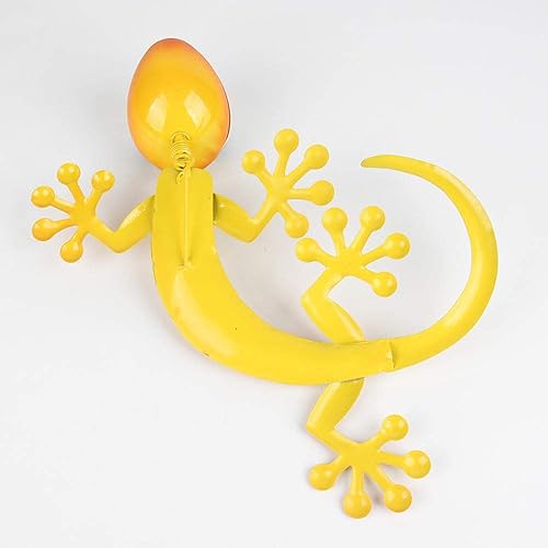 Miniatura 5 de Estatuas Estatua Escultura Hogar Jardín de Metal Gecko Pared Animal Miniaturas Decoración Jardín Estatuas al aire libre Decoración Jardín Accesorios