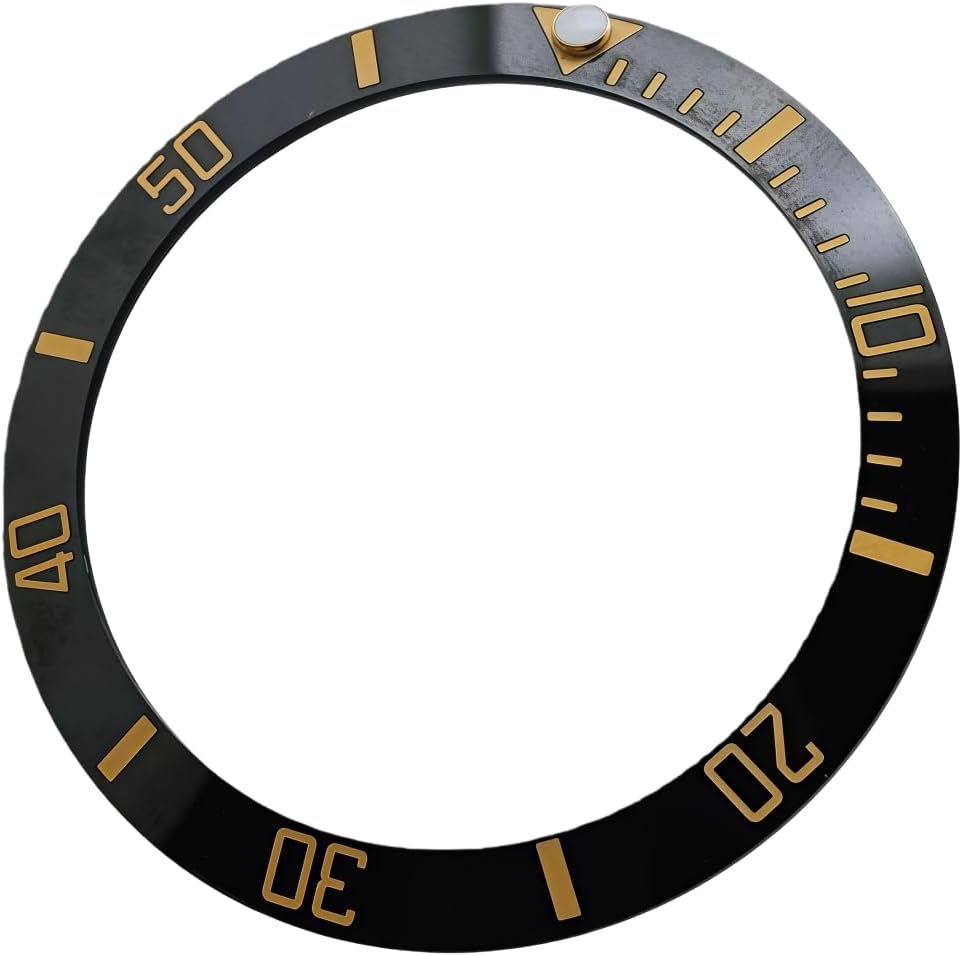 38mm Ceramic Bezel Insert Scratch-Resistant Replacement Bezel Ring Watch Modding & Repairs for Rolex Submariner Series