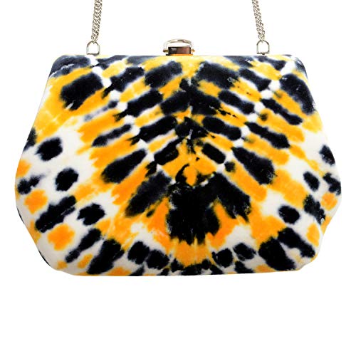 Bolsa de ombro feminina Proenza Schouler multicolorida de couro veludo