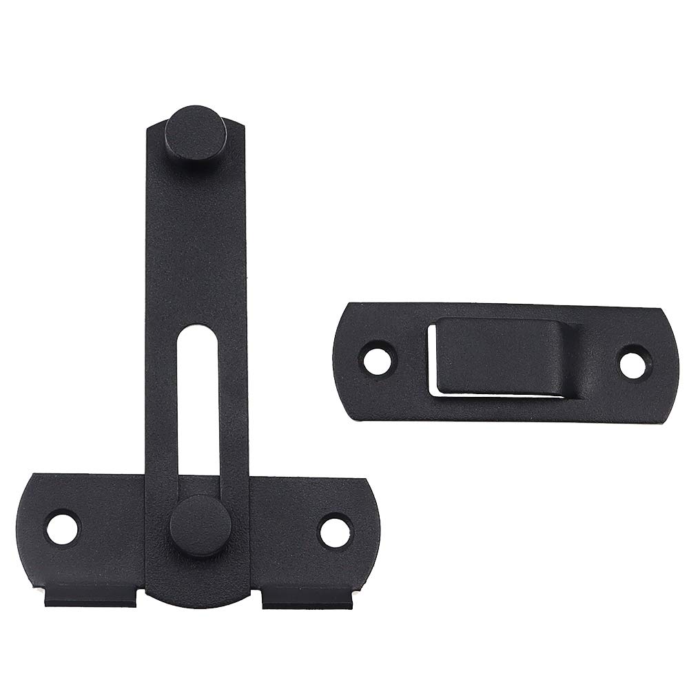 CYUaoao Pet Gate Latch Stainless Steel Door Lock 2 PCS Black Barn