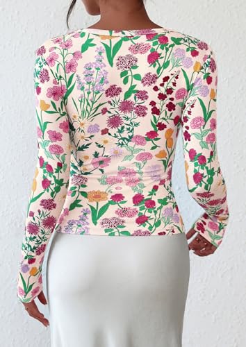 Image of PRETTYGARDEN Women's Fall Long Sleeve Henley T Shirts