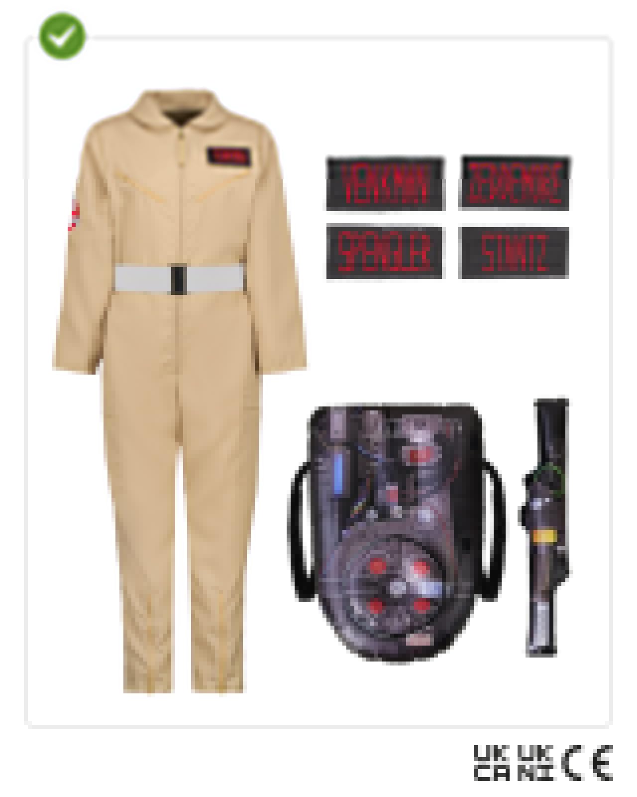 Funidelia Costume da Ghostbusters per bambina e bambino, Licenza Ufficiale, Film e Cinema, Fantasmi - Vestito per bambini per feste, Carnevale e Halloween