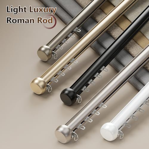 Tringle à rideaux double en aluminium robuste au design épuré