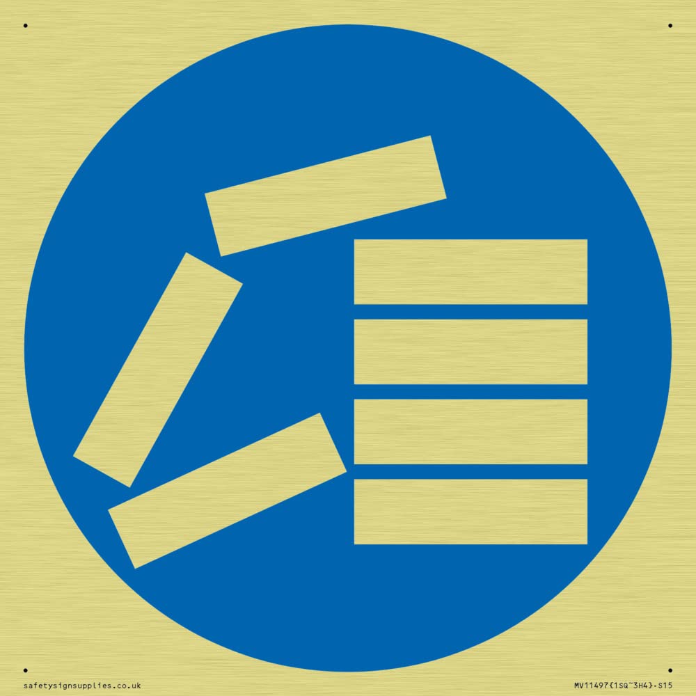 Custom Mandatory: Stack correctly Sign - 150x150mm - S15