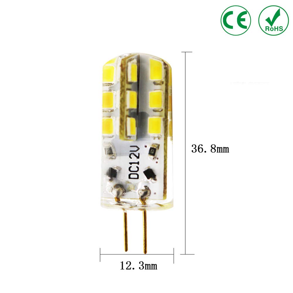 6 Pack G4 LED Bulb Bi-Pin Base Light Bulb Lamps 3W DC 12V Equivalent to 30W Halogen Bulb — view 6