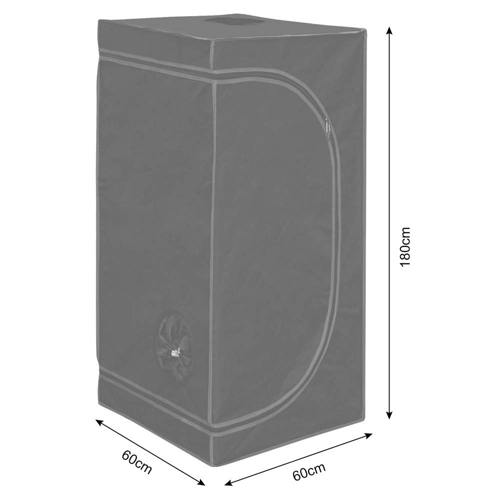Kingpower 60 x 60 x 180cm Hidroponía Grow Tent Caja de Cultivo Interior Invernadero Tienda de Cultivo Gabinete de cría