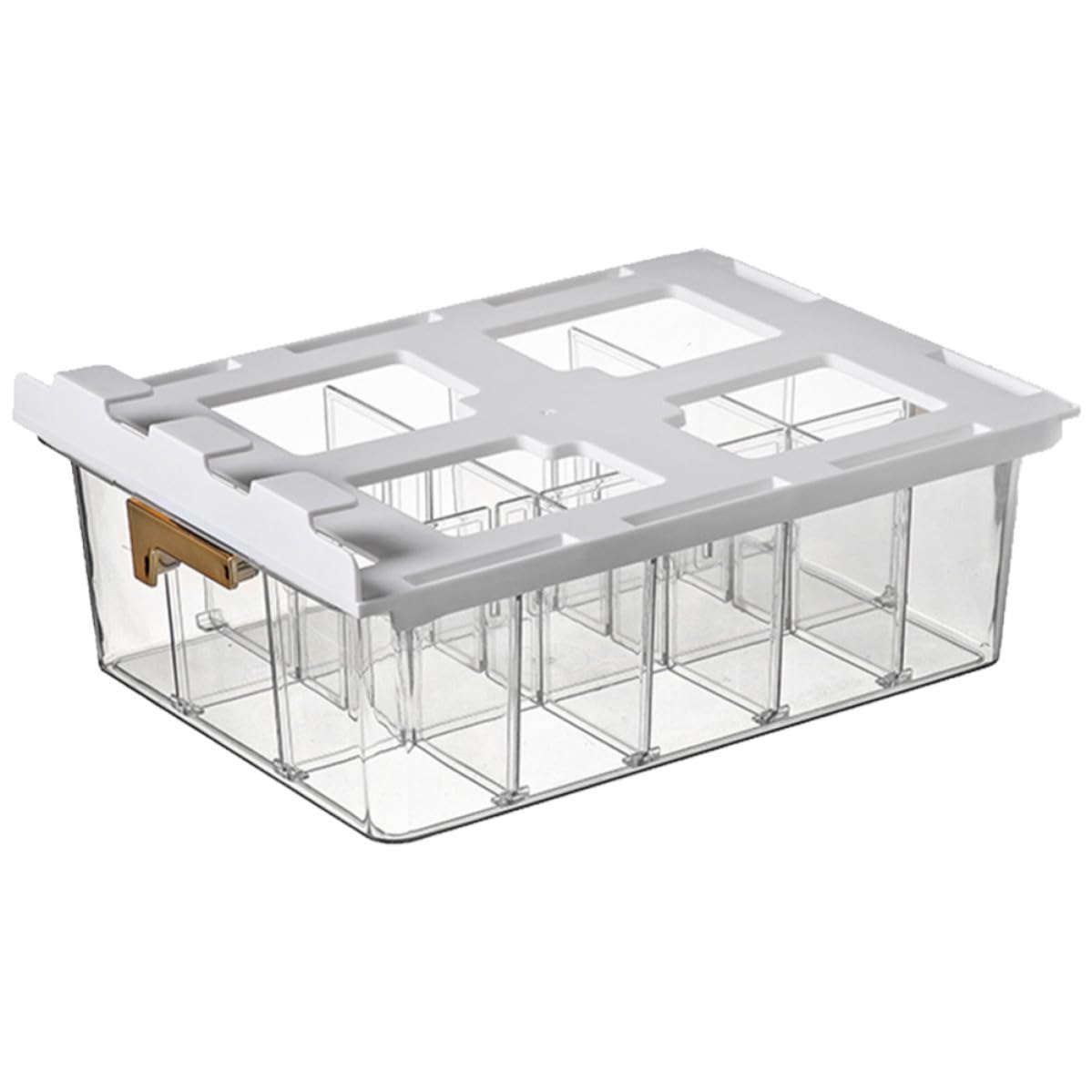Organisateur Tiroir et Couvercle Compartiments Multiples en Pet pour Rangement Solide et Organisé Chaussettes et Sous-vêtements Dressing