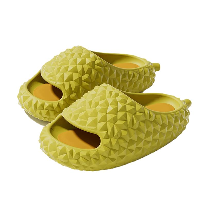 CEINOM Funny Durian Slippers for Women Quick Drying Bathroom Gym Slippers Soft Sole Open Toe House Slides for Women Men