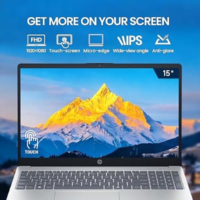 HP Laptop 15 Touchscreen Computer, Intel Core Ultra 5(14-Core, Beat i7-1355U), 15.6 FHD IPS Touch Screen Business Laptop AI PC, 16GB DDR5 RAM 1TB SSD Windows 11 Pro, USB-C(DisplayPort), HDMI, 10-Key