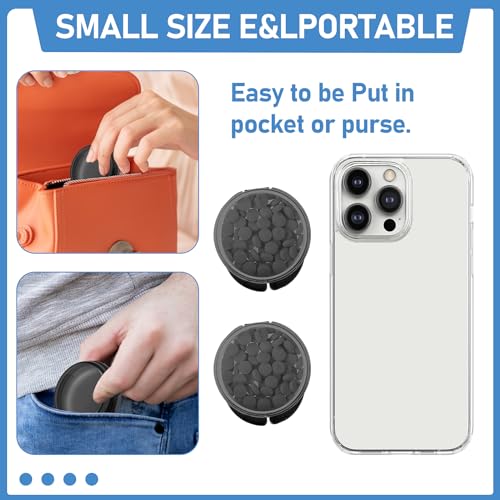 Image of WLLHYF 4 Pcs Mini Pill Organizer Small Pill Box Cute Portable Pill Case for Pocket Purse Travel Storage Containers Earplug Case Medicine Dispenser Vitamin Holder(4 Black)