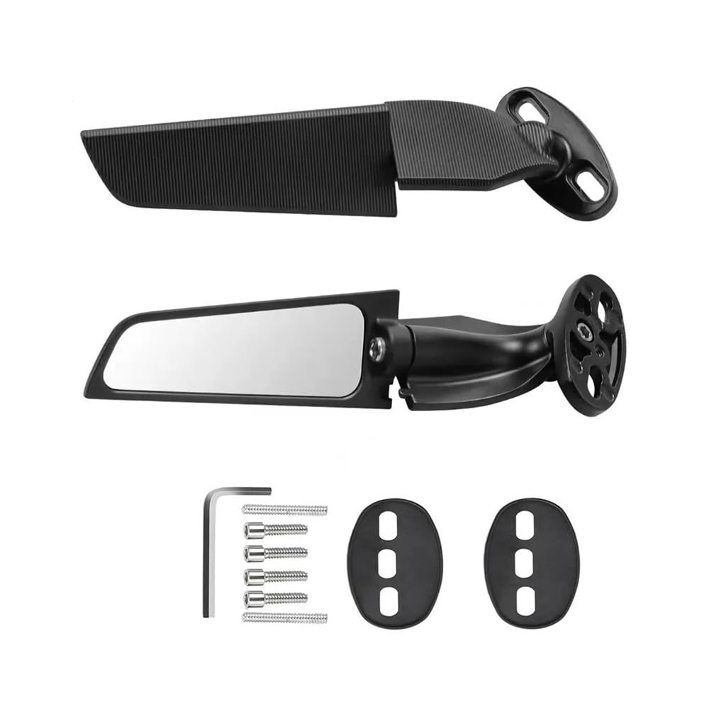 motos Miroir vélo Rétroviseur Rotatif Réglable Moto Pour GSX 250R 1250FA R1000 650F R600 S1000ABS 1300R, Aileron Modifié(Small Sight Glass)