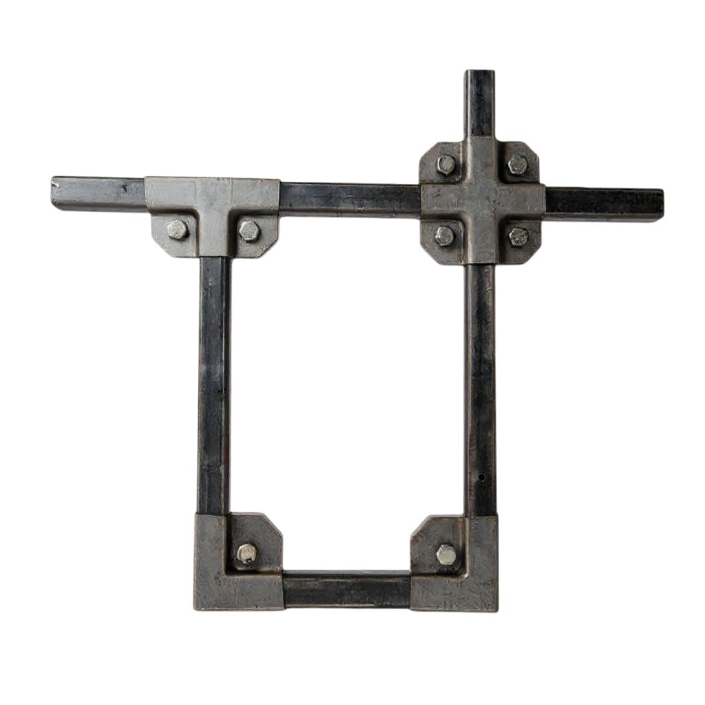 Raccord en L pour Tube Carré Métal – Connecteur de Structure – Support de Fixation avec Boulons – Compatible 25×25 mm – Lot de 4 – Assemblage Sans Soudure (25x25mm)