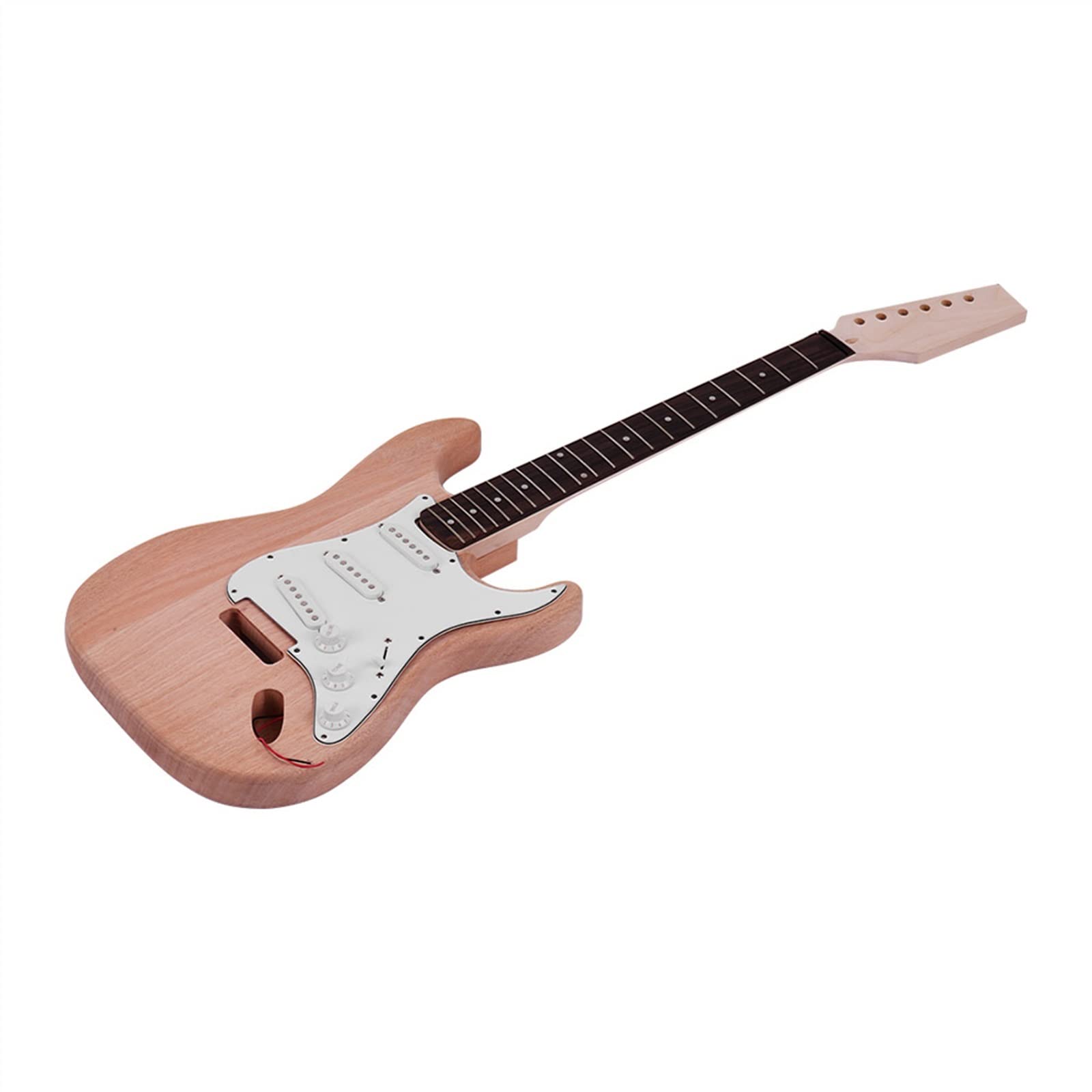 Gitara Elektryczna Niedokończone DIY Zestaw Do Gitary Elektrycznej Korpus Mahoniowy Klon Gryf Gitary Palisander Podstrunnica; Korpus gitary