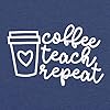 Fanfly Coffee Teach Shirts Women Teacher Shirts Short Sleeve Funny Graphic Summer Tee Tops (Navy Blue, S)