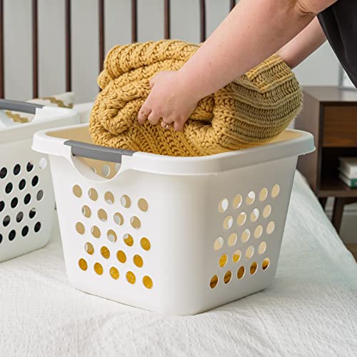 image for IRIS USA, Inc. IRIS USA 30L Plastic Laundry Basket Hamper Organizer wi
