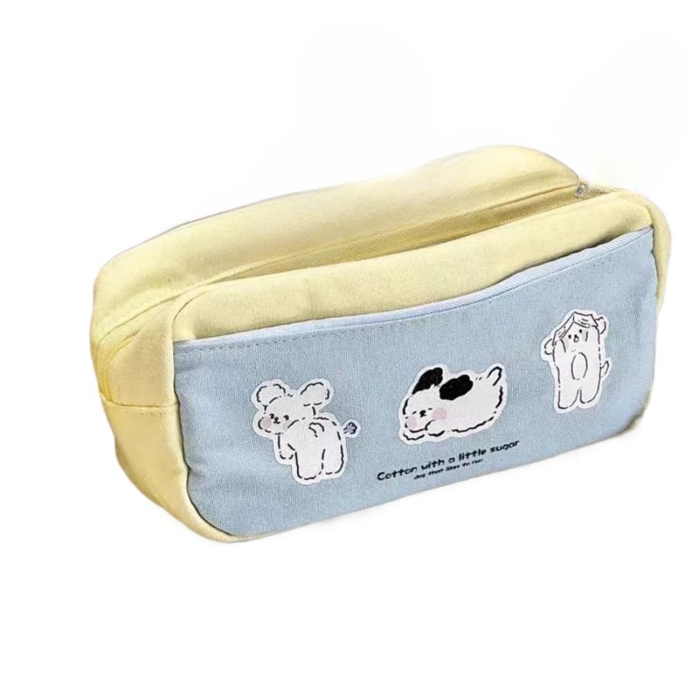 Aesthetic Coquette Organizer Cutecore Makeup Bag For Purse Kawaii Animal Print Cosmetic Bag Y2K Makeup Pouch For Women (Blue)