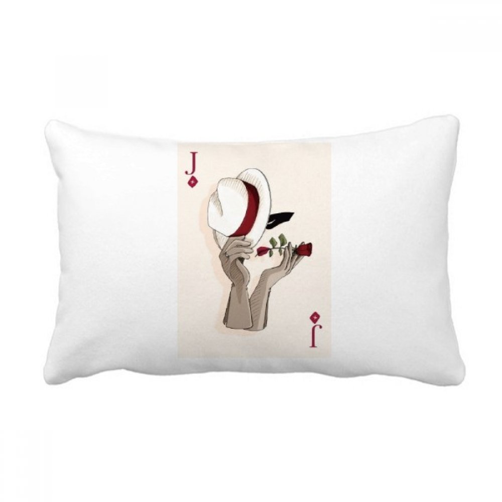 Coussin lombaire Cartes à Jouer Diamant J DIYthinker multicolore de 16 x 24 pouces