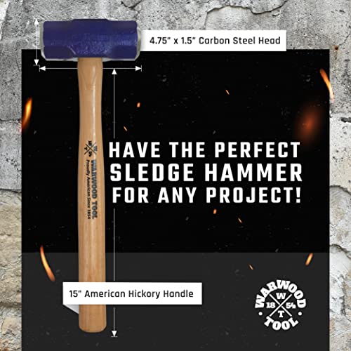 Warwood Tool 3 lb. Double-Faced Small Sledge Hammer - Tools for Home Improvement - Tools & Home Improvement - Made in the USA