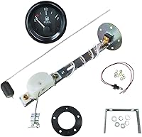 BDZMC 52mm Universal Fuel Level Gauge Kit 12V - E-1/2-F Boat Car SUV Fuel Sender Meter with Tank Sensor
