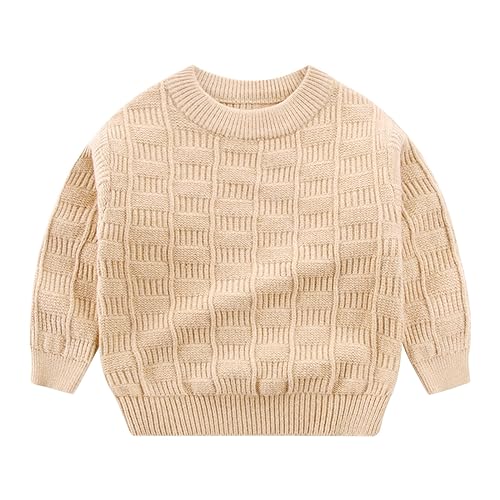 Toddler Boys Girls Winter Long Sleeve Solid Color Knit Sweater Warm Sweater for Children Clothes Hoodie Boys
