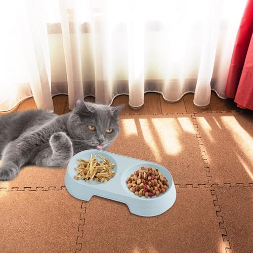Welpennäpfe | Macaron Elevated Cat Double Bowl | Welpenfutter- und Wassernäpfe-Set, Fressnäpfe zum Füttern von kleinen, mittelgroßen Hunden, Katzen, Welpen