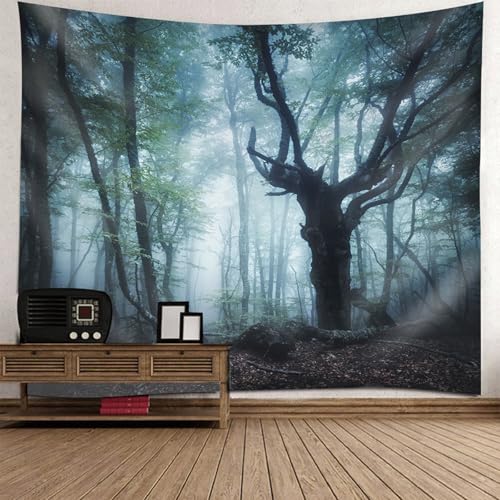 Tapisserie Forêt Brumeuse 210x140 pour Rénover un Mur sans Peinture