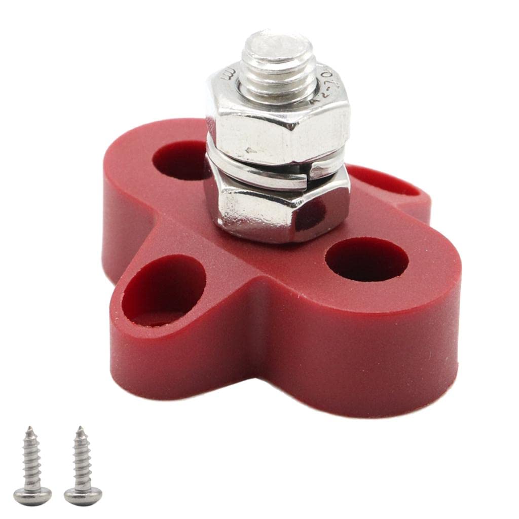 ATORSE Bus Bar Power Terminal Block Dual Heavy Duty 2 Studs Power Distribution for Vehicle Boat Marine Car Truck-image-22