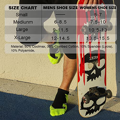 Image of Hylaea No Show Running Athletic Anti-Blister Wicking Coolmax Socks, Seamless Anti-odor