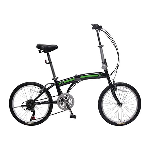 IDS Home unYOUsual U Transformer 20" Folding City Bike Bicycle 6 Speed Shimano Gear Frame Mudguard Rear Carrier Front Rear Wheel Reflectors (Black)