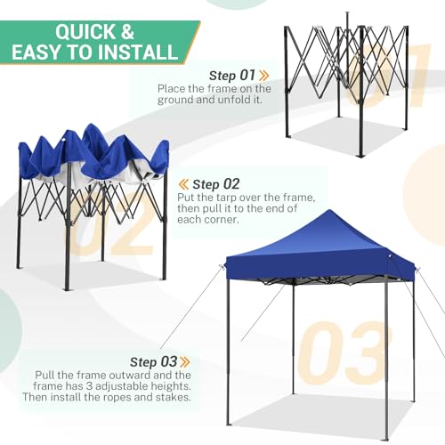Image of COBIZI 10x15 Heavy Duty Pop Up Canopy Tent with 4 Sidewalls, Dark Purple